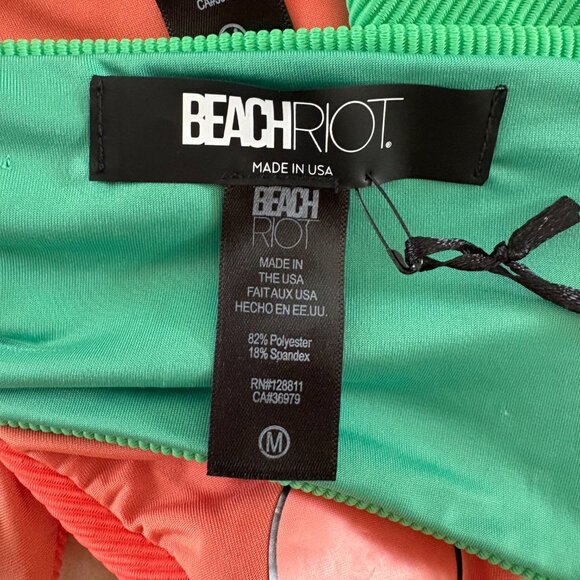 NWT - Beach Riot Jessica Colorblock Top in Coral Beach - Picture 5 of 5